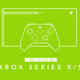 A green illustration of an Xbox Series X